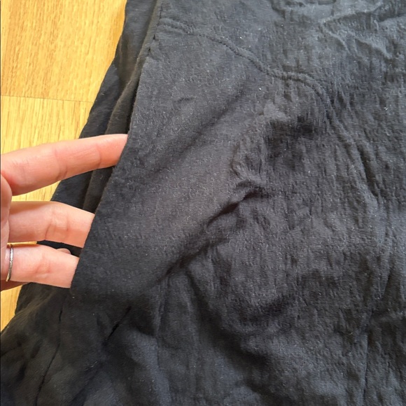 Free people black dress ope back beach  ribbed cross neck pocket cover up - Picture 5 of 7